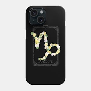 Floral Zodiac Sign: Capricorn Phone Case