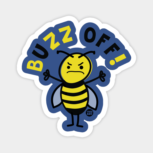 buzz off Magnet by toddgoldmanart