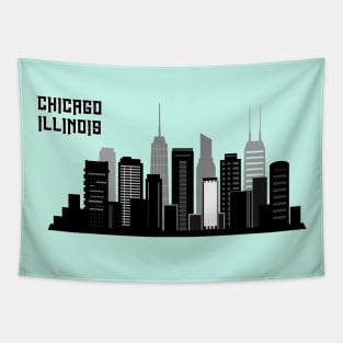 Chicago Illinois skyline Tapestry