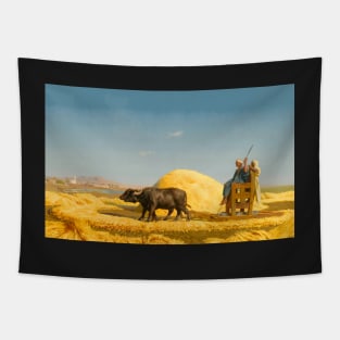 The Grain Threshers by Gerome Tapestry