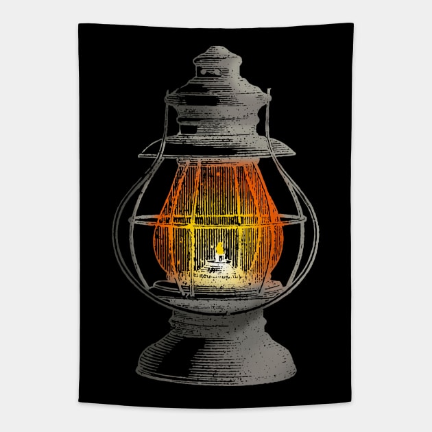 Vintage Lantern Tapestry by DavidLoblaw