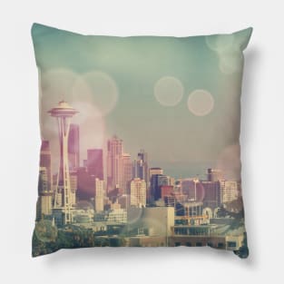 Dreamy Seattle Skyline Pillow