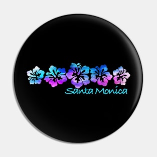 Santa Monica Tropical Flower Design Vacation Beach Pin