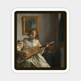 The Guitar Player by Vermeer Magnet