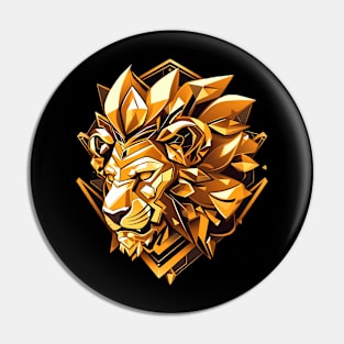 gold lion Pin