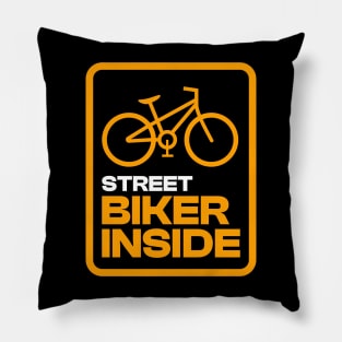 Street Biker Inside Bicycle Pillow