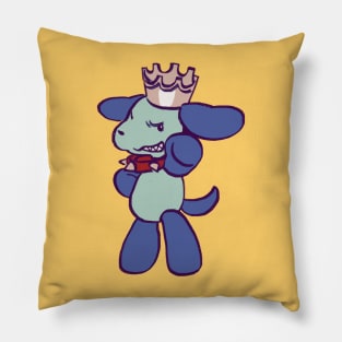 kobato blue dog ioryogi san posing with crown Pillow