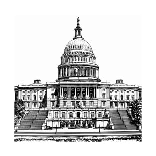 UNITED STATES CAPITOL (west front) - INK PAINTING .2 T-Shirt