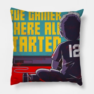 True Pro Gamer Retro Pillow