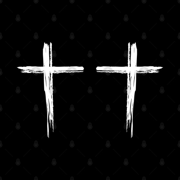 nu goth white cross by Love My..