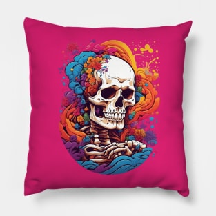 Rainbow Skeleton 2 Pillow