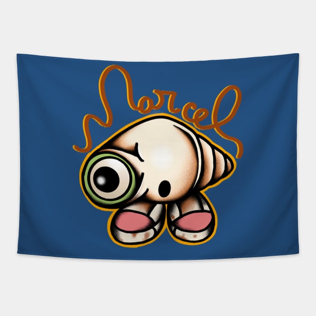 Marcel the shell Tapestry by ricardiobraga