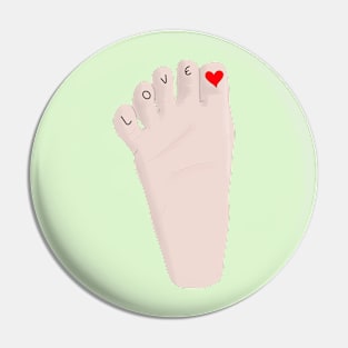 An adorable drawing of a baby's foot Pin