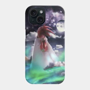 Northern-Lights Moon Chicken, Space Clouds Chickens, Funny Phone Case