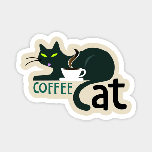 Black Coffee Black cat Magnet