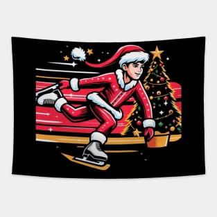 "Santa Skating Wonderland at Christmas Tapestry