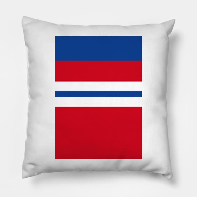 England 1982 World Cup Away Red, White, Blue Pillow by Culture-Factory