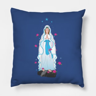 Our Lady of Lourdes Pillow