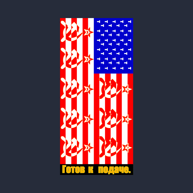 Trump "Ready to Serve Russia" Long Flag by cnamejj