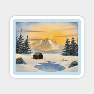 Winter Evergreens Magnet