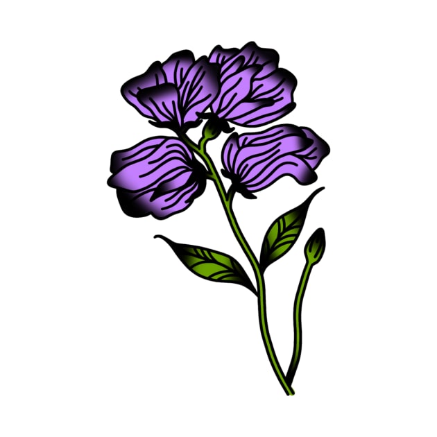 Purple Flower by drawingsbydarcy