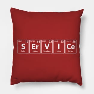 Service (S-Er-V-I-Ce) Periodic Elements Spelling Pillow