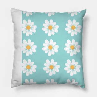 White Daisy Flower Pillow