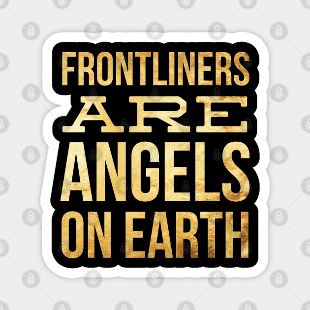 Nurse Frontliners Are Angels On Earth Magnet by coloringiship