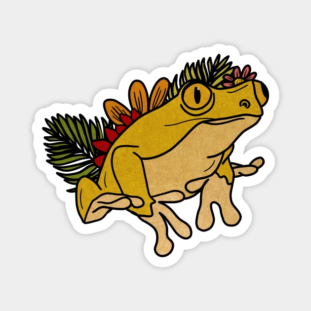 Tropical Frog South America Floral Magnet by logiamerch