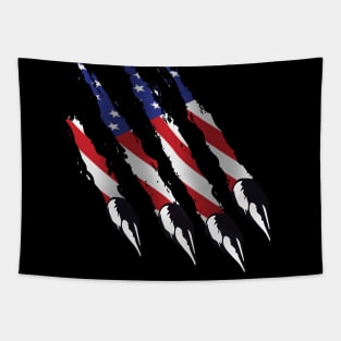 american shirt, bear shirt, american flag, gift t-shirt Tapestry