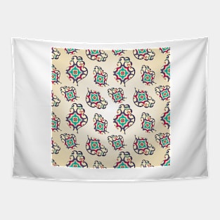 Paisley heart seamless pattern Tapestry