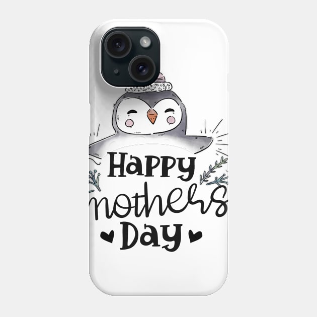 I Love My Mama Penguin Cute Happy Mothers Day Gift Phone Case by Simpsonfft