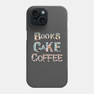 Books Cake Coffee Phone Case