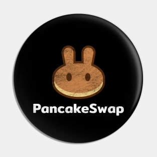 PancakeSwap CAKE Crypto Coin White Letters Vintage Pin