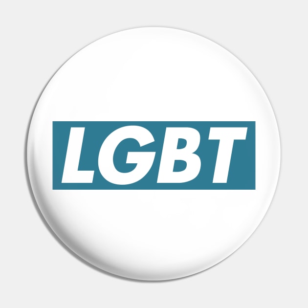 LGBT Blue box logo Pin by PaletteDesigns