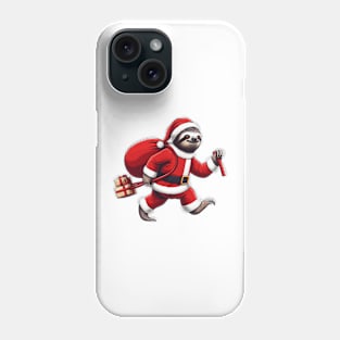 Festive Sloth Santa Christmas Xmas Holiday Funny Phone Case