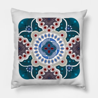 Dot painting meets mandalas 16-1 Pillow