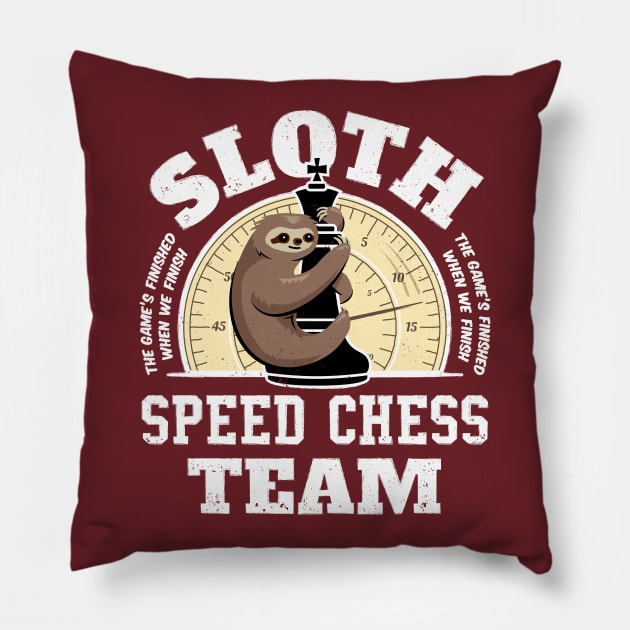 Sloth Team - Sloth Speed Chess Team Pillow by propellerhead