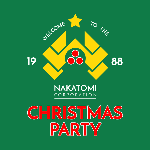 Nakatomi Corp Christmas Party 1988 T-Shirt by dumbshirts