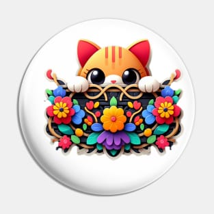 the cute little peeky cat Pin