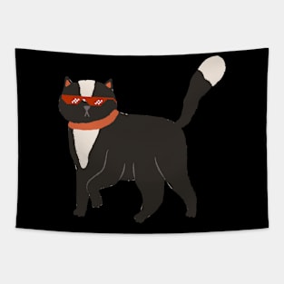 Funny Cat With Funky Glasses Tapestry