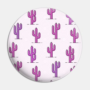 Purple cactus pattern Pin