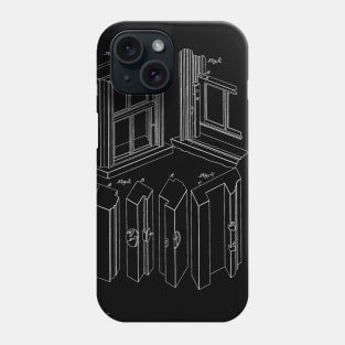 window sash and fastener Vintage Patent Hand Drawing Phone Case