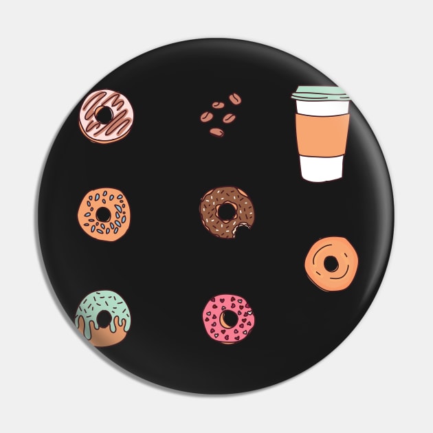 Donuts stickers Pin by Misfit04