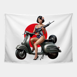 Scooter Girl Tapestry