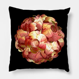 Ball of Pink Petals Pillow