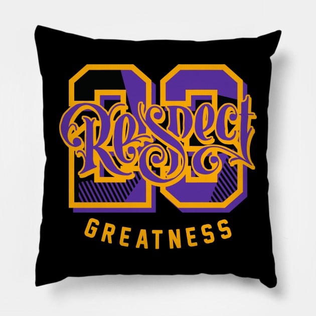 Respect Greatness Field Purple Retro Sneaker Pillow by funandgames