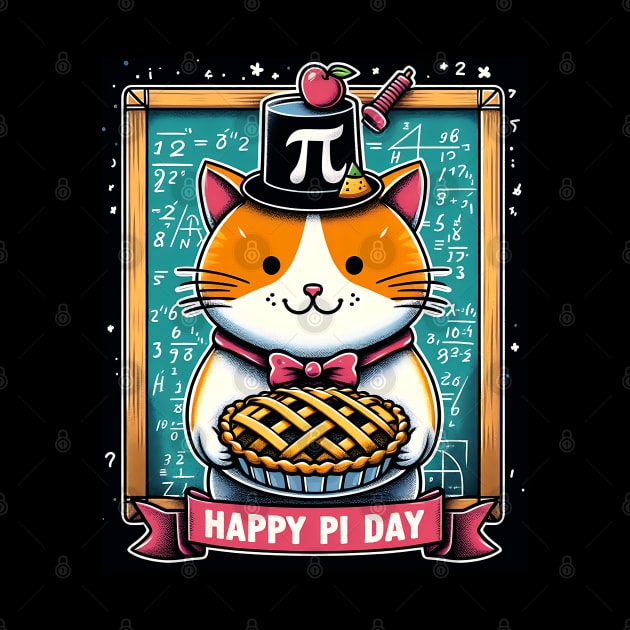 Pi day cat funny Kids, Men and Women and Teachers Math by click2print