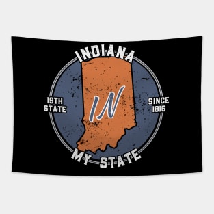 Indiana My State Patriot State Tourist Gift Tapestry