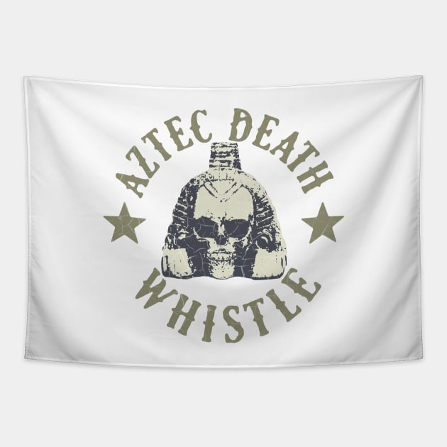 Aztec Death Whistle Tapestry by Toby Wilkinson